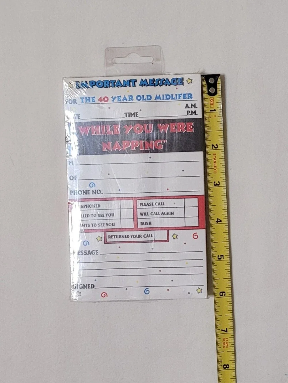 💰 (3 for $15) Midlife Crisis Memo Pad - 40 Year Old Gag Gift - 100 Sheets, NEW